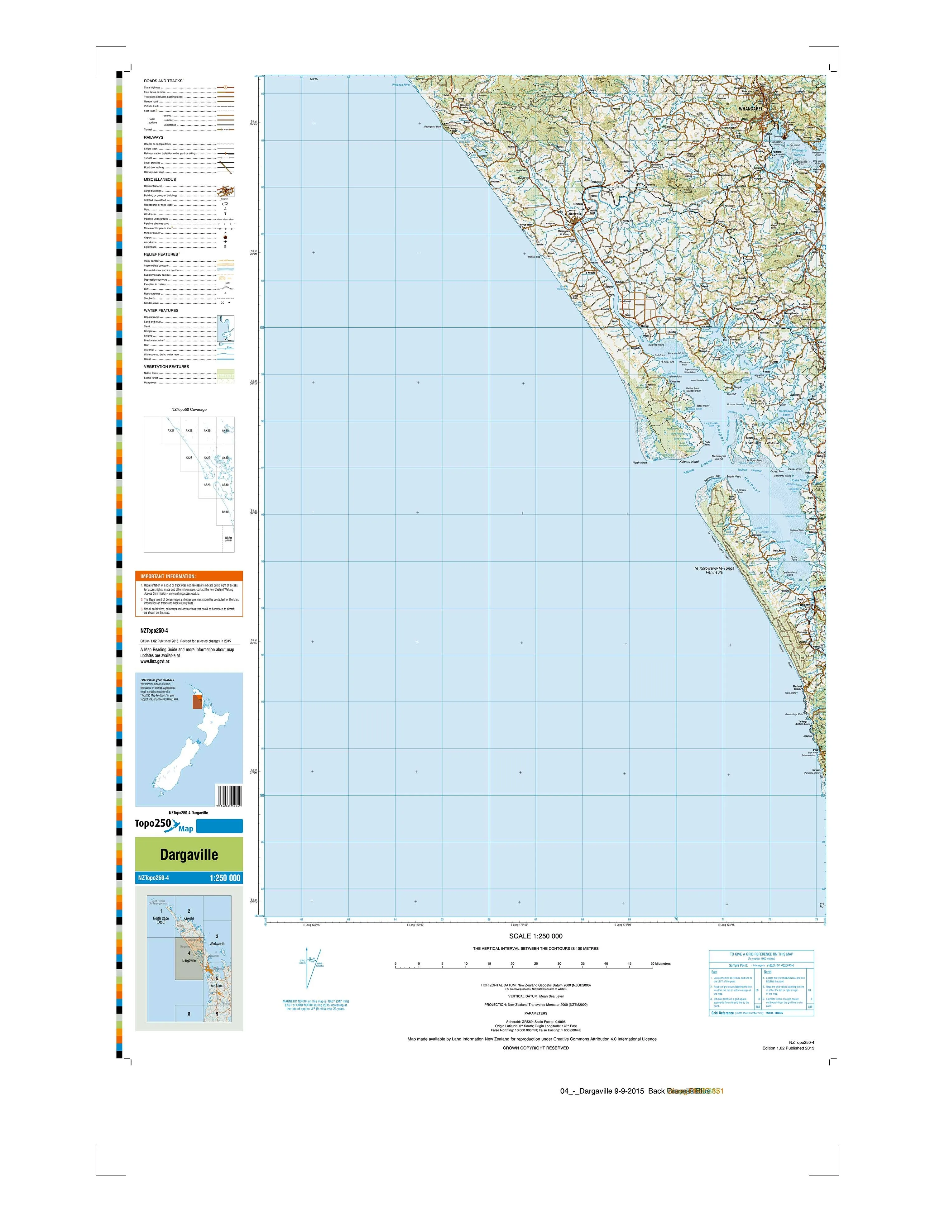 04 - Dargaville Topo250 map