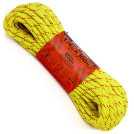 1/4 x 100ft - Canary Yellow w/ Red Tracer