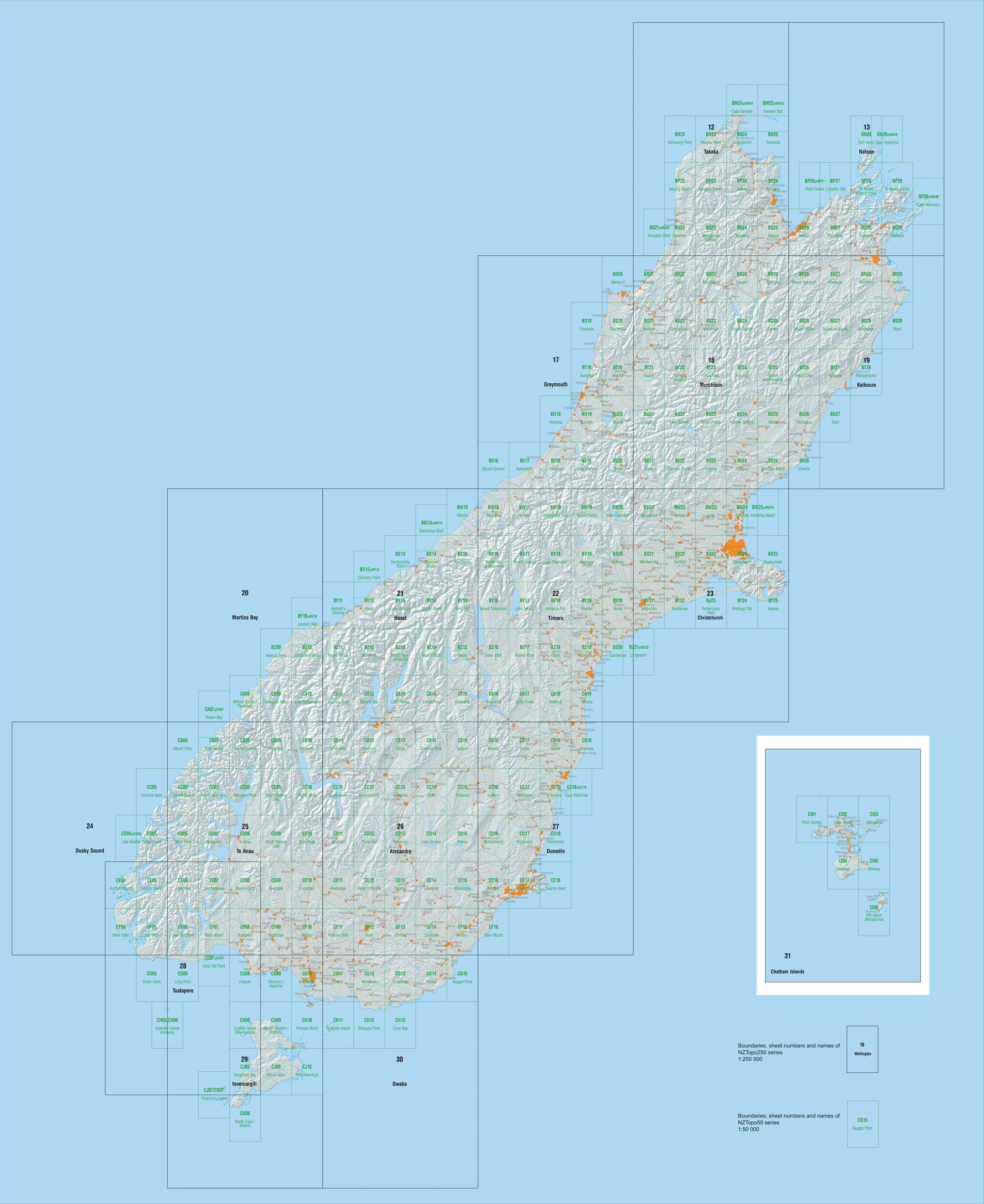 19 - Kaikōura Topo250 map