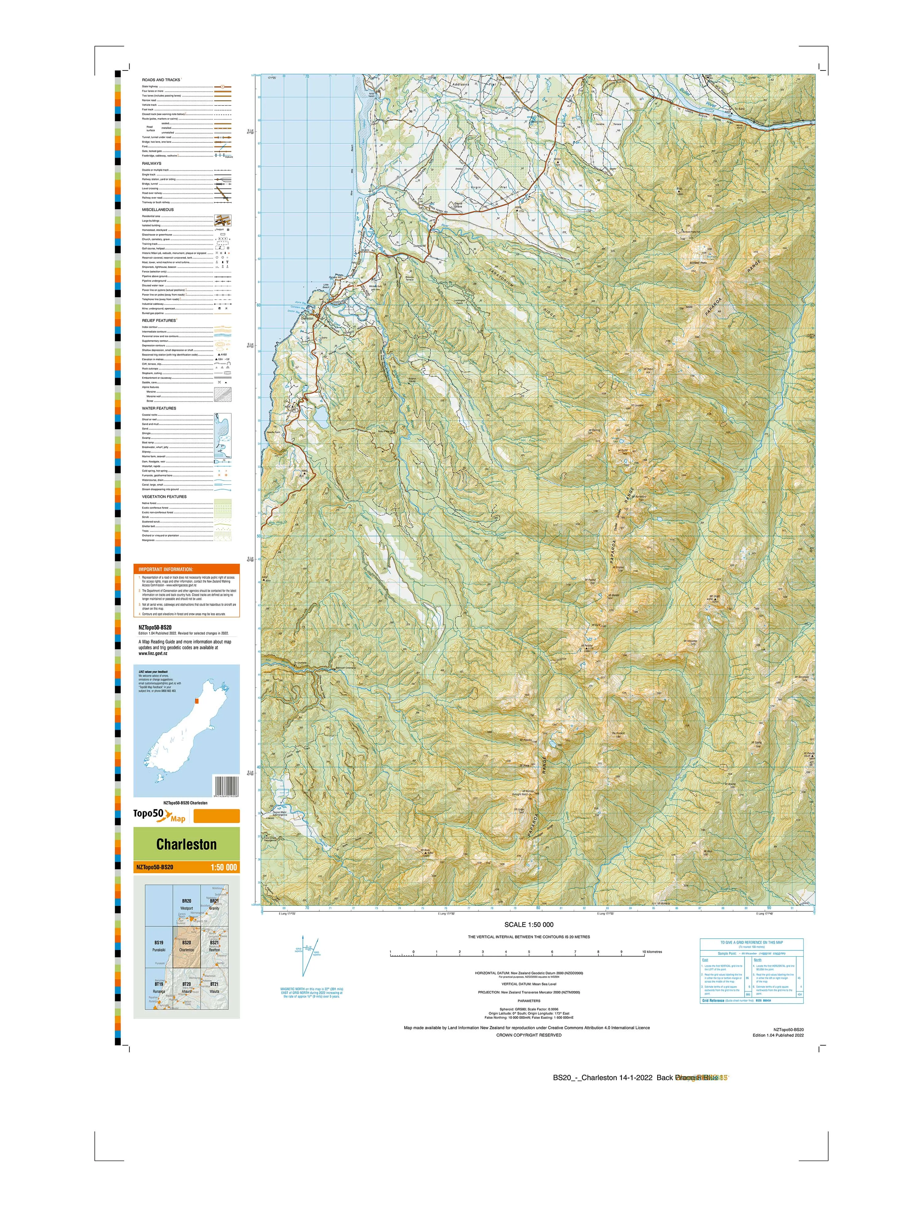 BS20 - Charleston Topo50 map