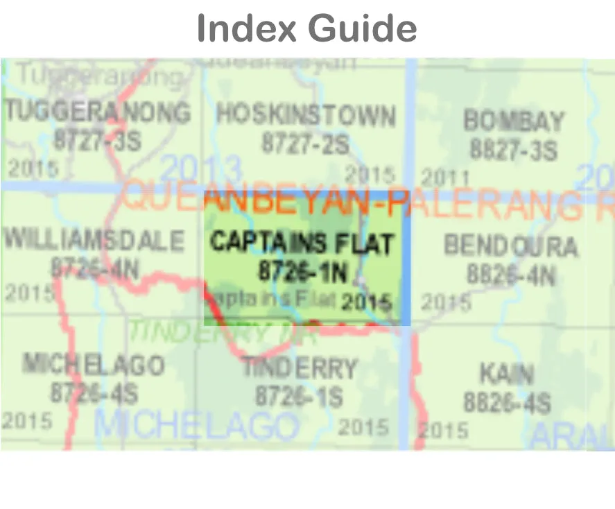 Captains Flat 8726-1-N NSW Topographic Map 1 25k