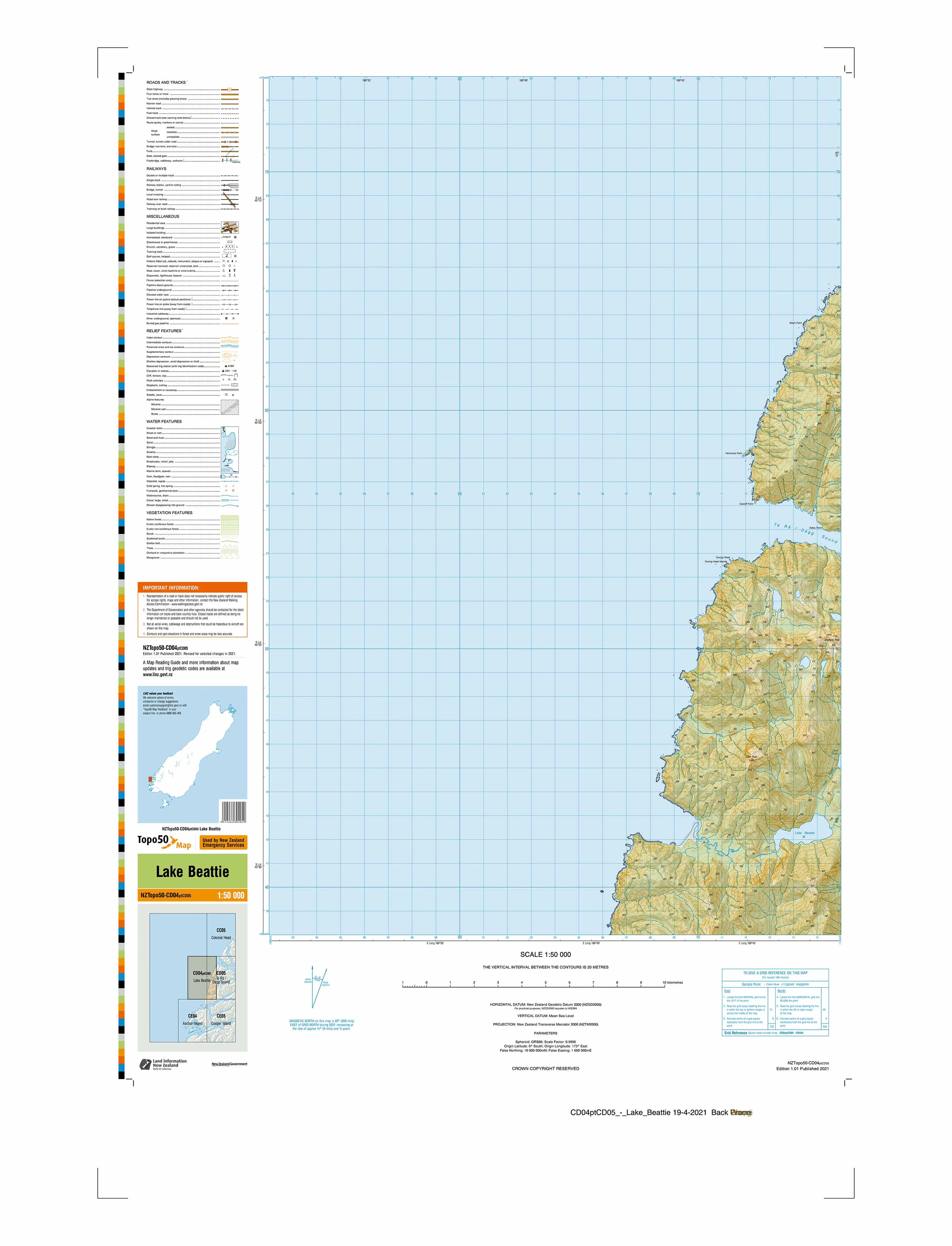 CD04ptCD05 - Lake Beattie Topo50 map