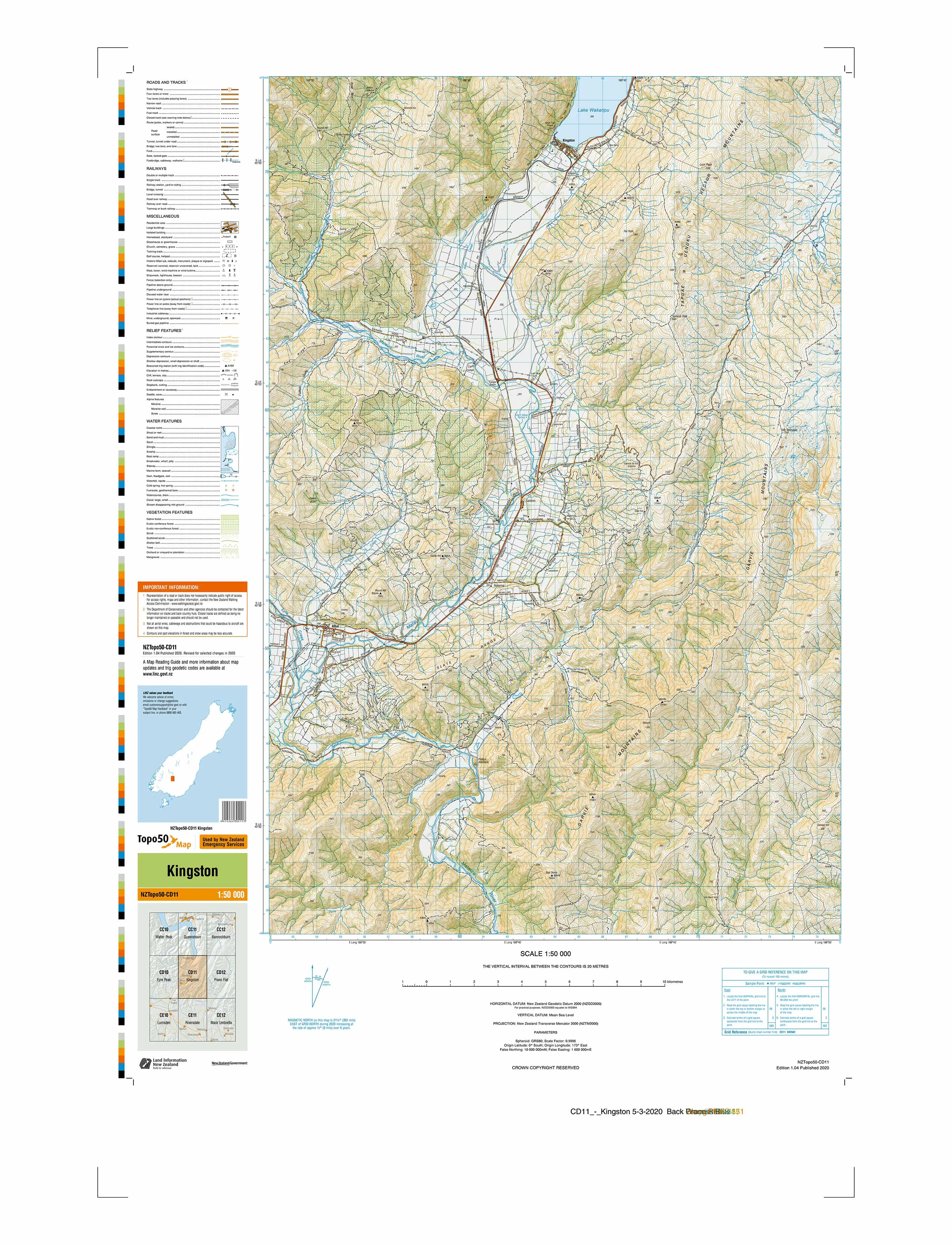 CD11 - Kingston Topo50 map