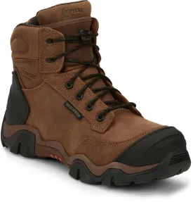 Chippewa Mens Cross Terrain 6in WP Hiker Bourbon Brown Leather Work Boots