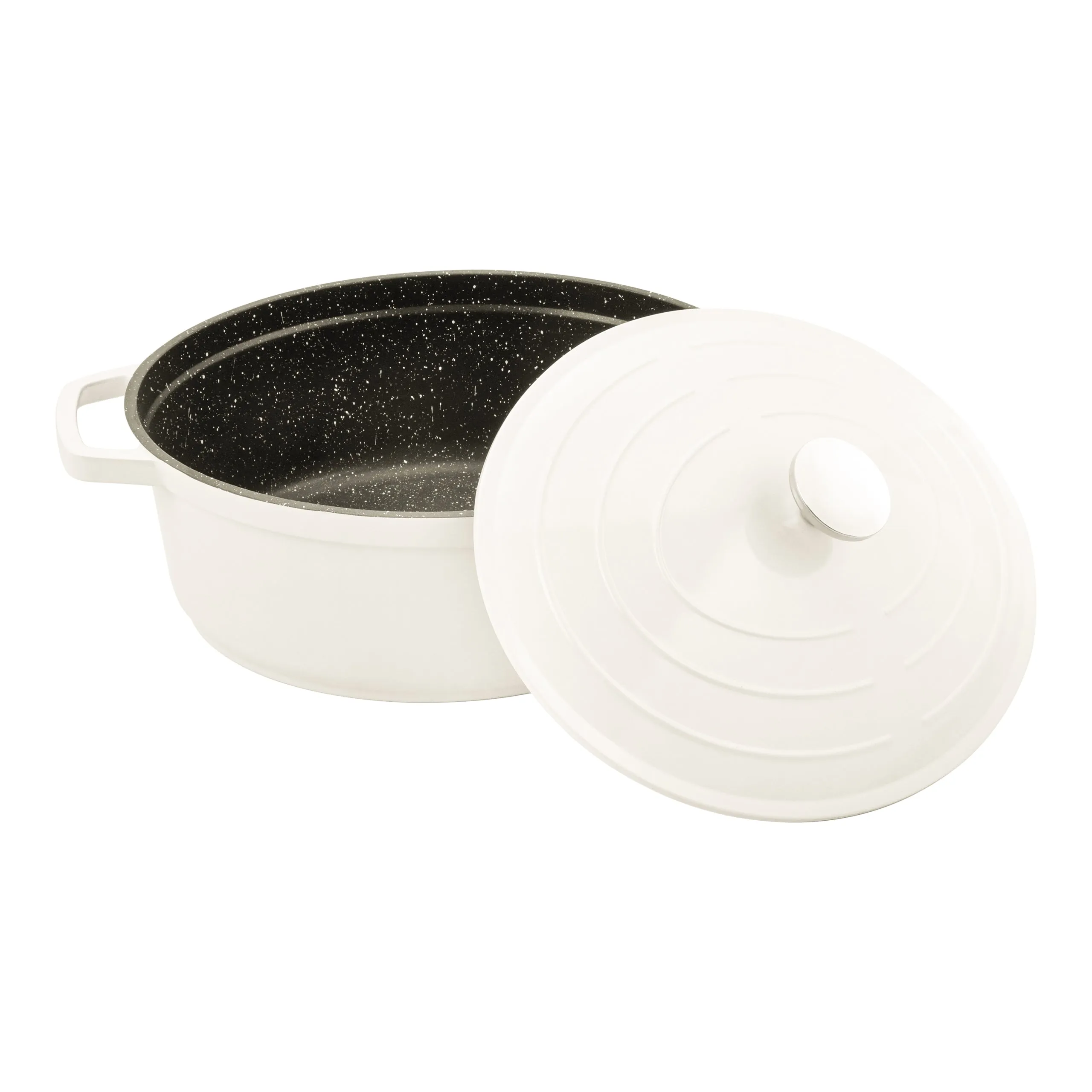 Commichef Cast Aluminium 32cm Oval Casserole - Cream