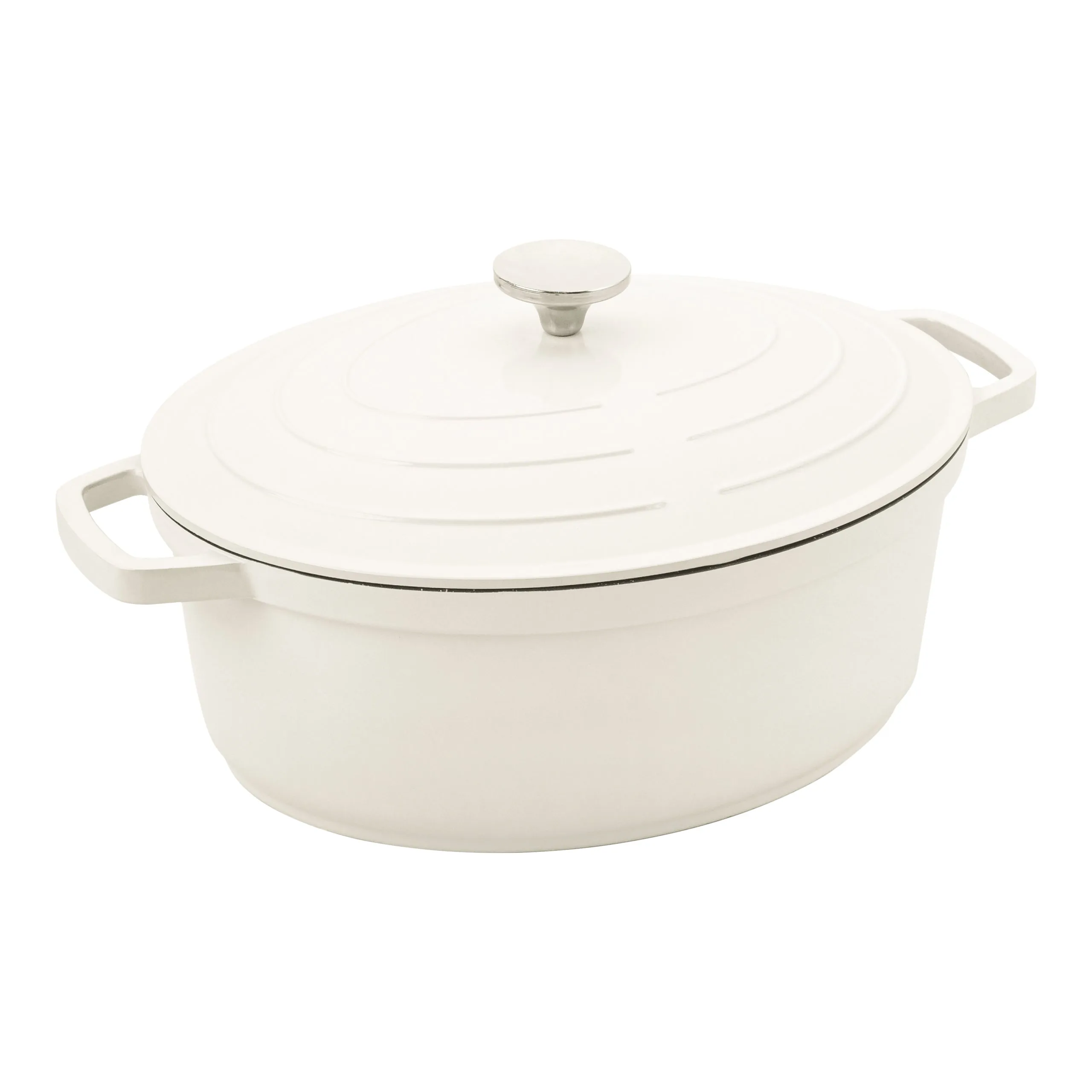 Commichef Cast Aluminium 32cm Oval Casserole - Cream