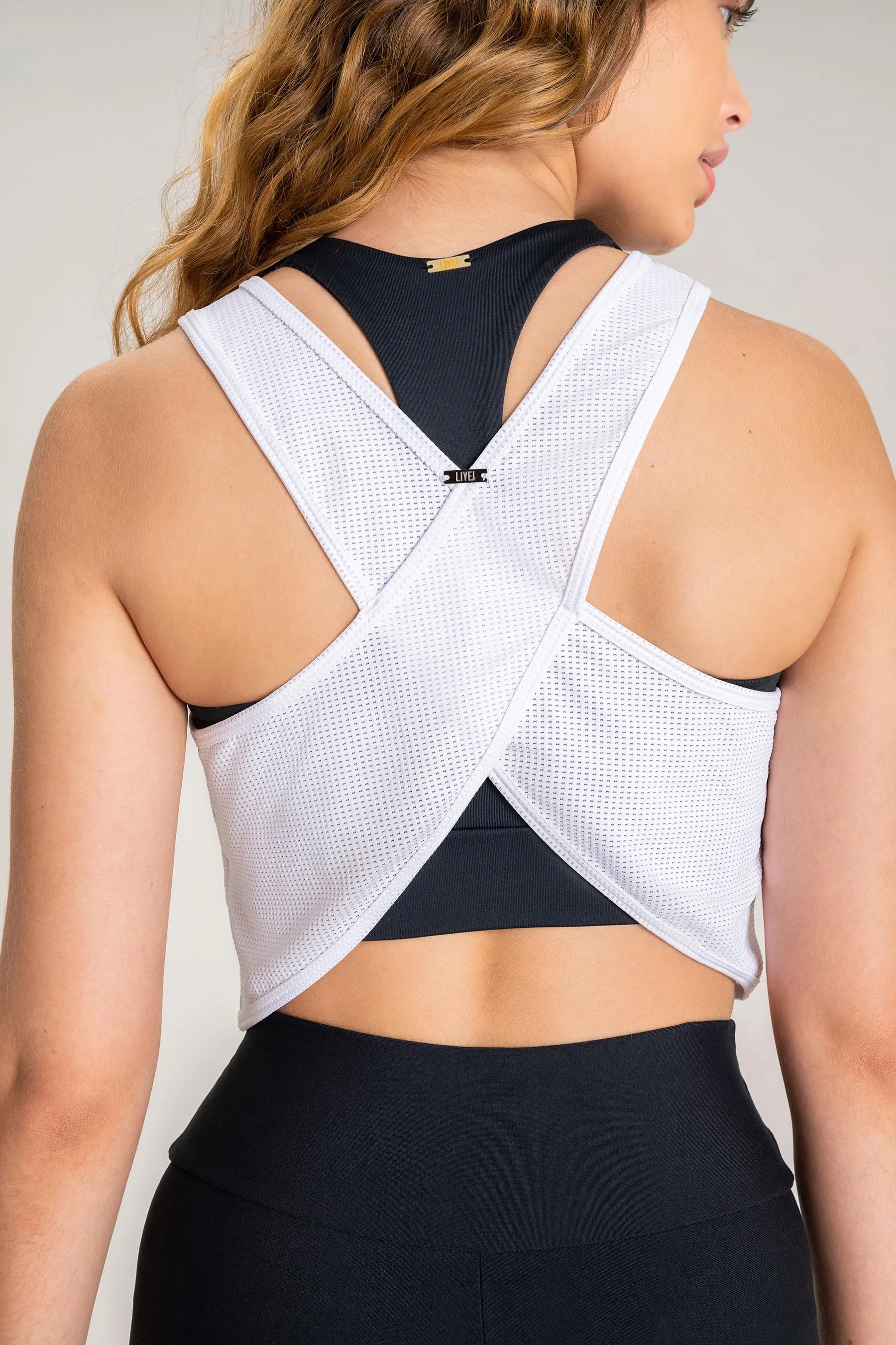 Cross Racer Cropped Tank Top