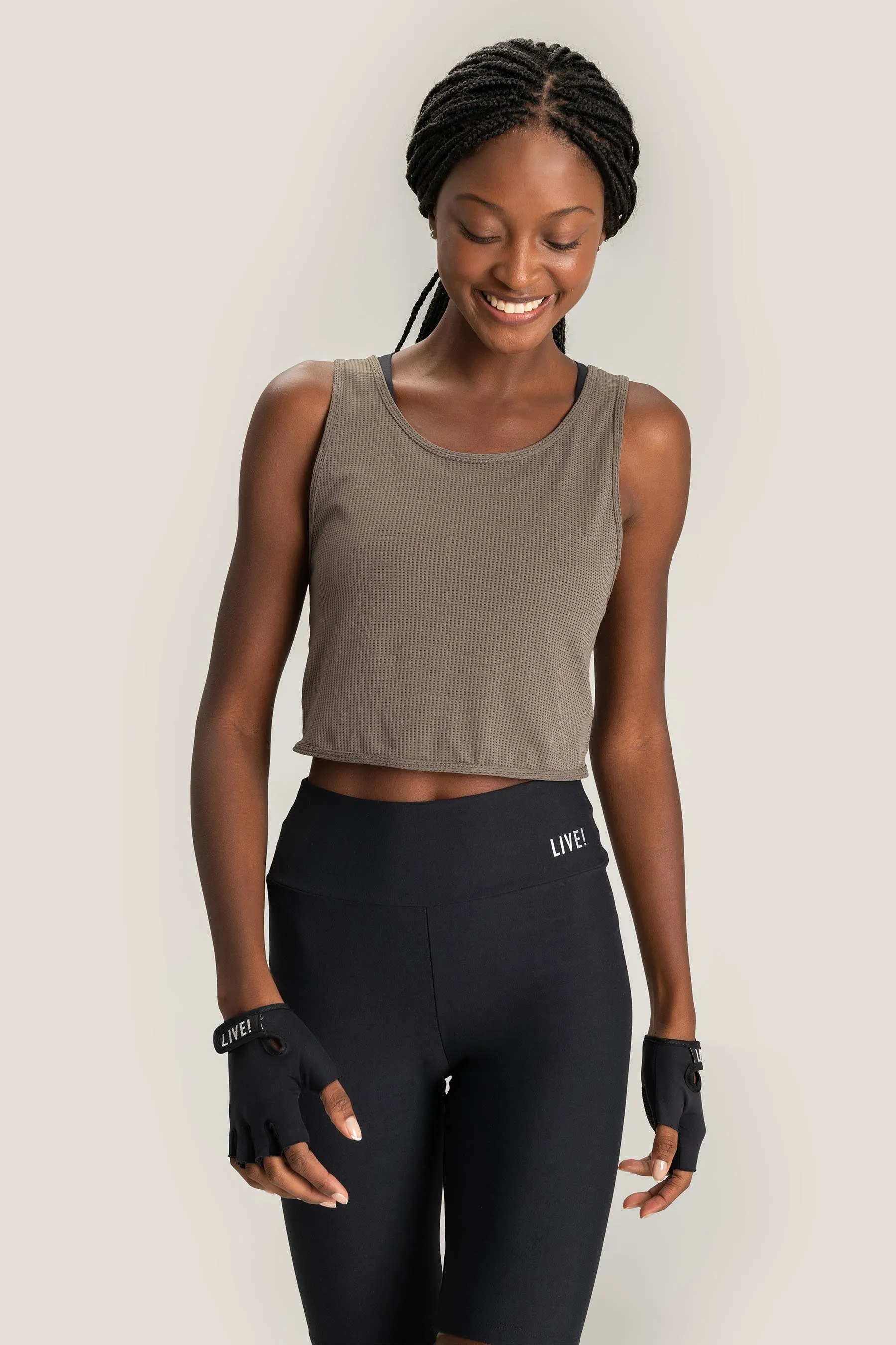 Cross Racer Cropped Tank Top