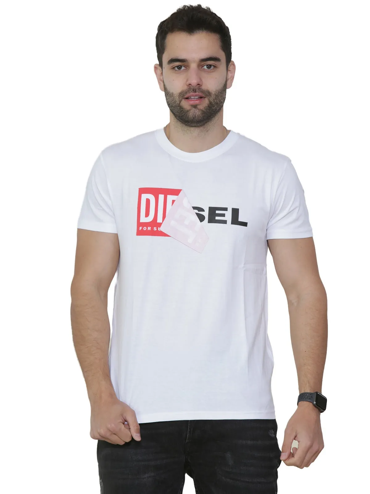 Diesel Mens Double Logo Short Sleeve T Shirt | T-Diego QA