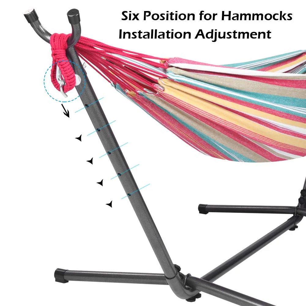 Double Mayan Hammock with 9 FT Stand & Carrying Case - ONCLOUD