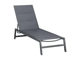 Grey Reclining Lounge Chair with Cushion