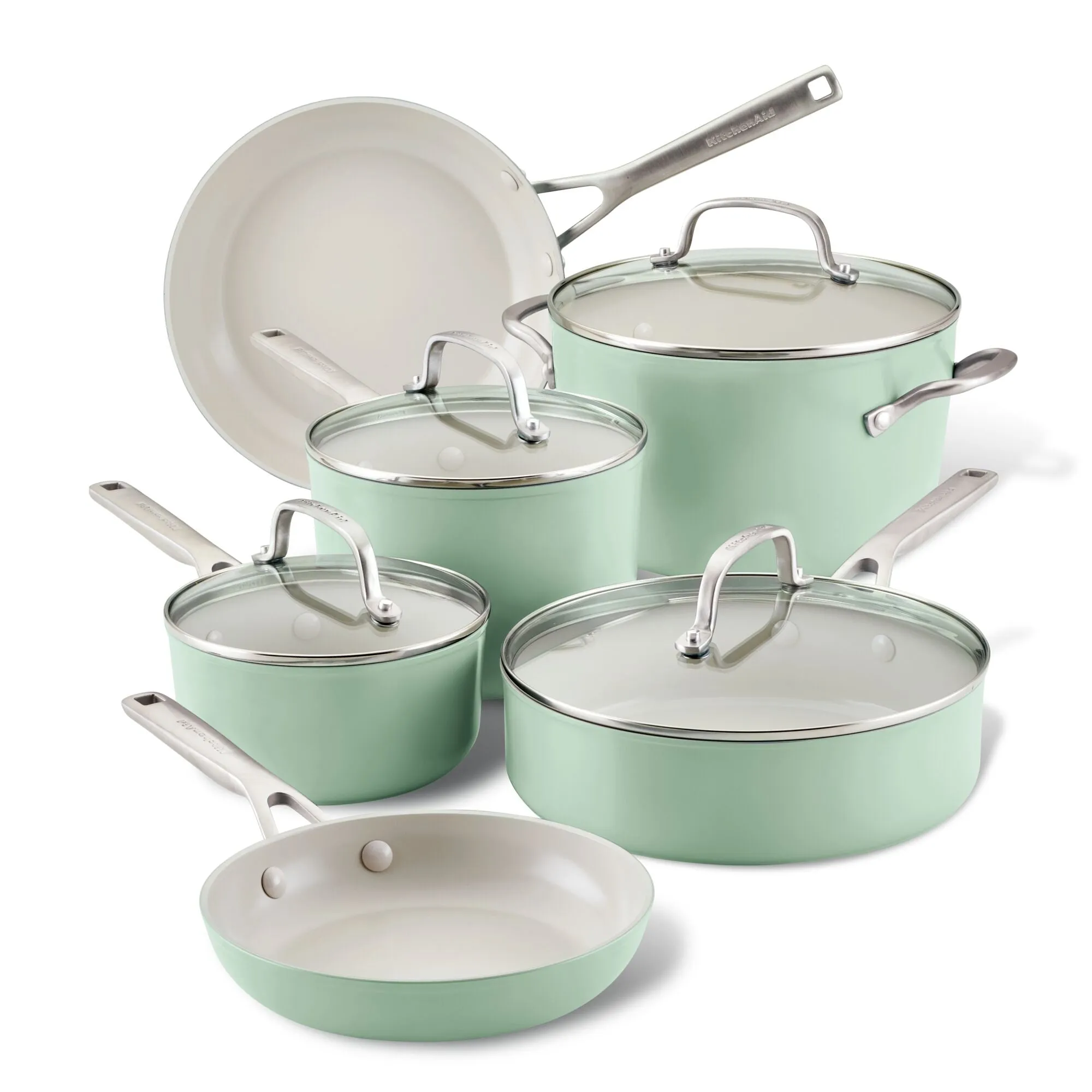 Hard-Anodized Ceramic Nonstick 10-Piece Cookware Set