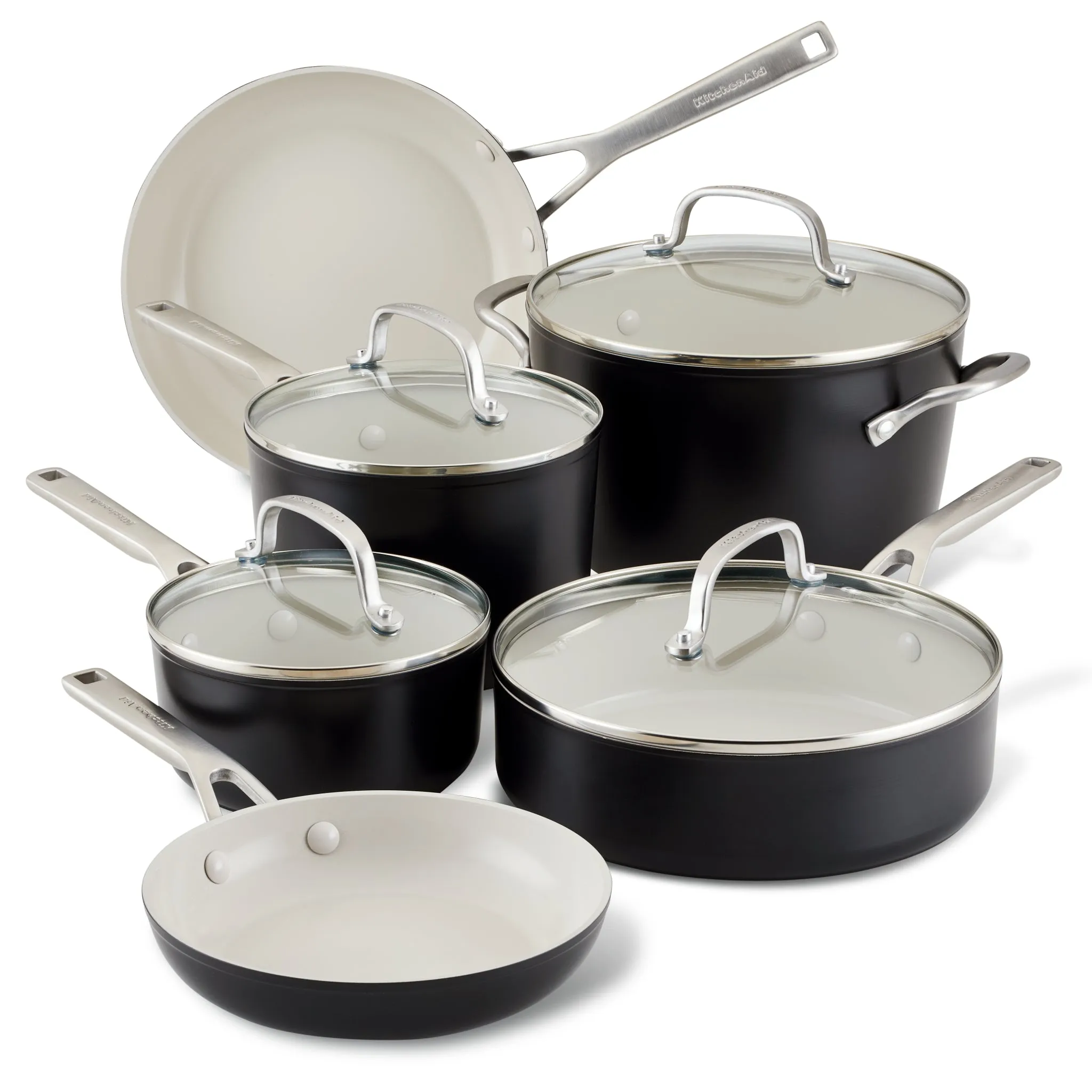 Hard-Anodized Ceramic Nonstick 10-Piece Cookware Set