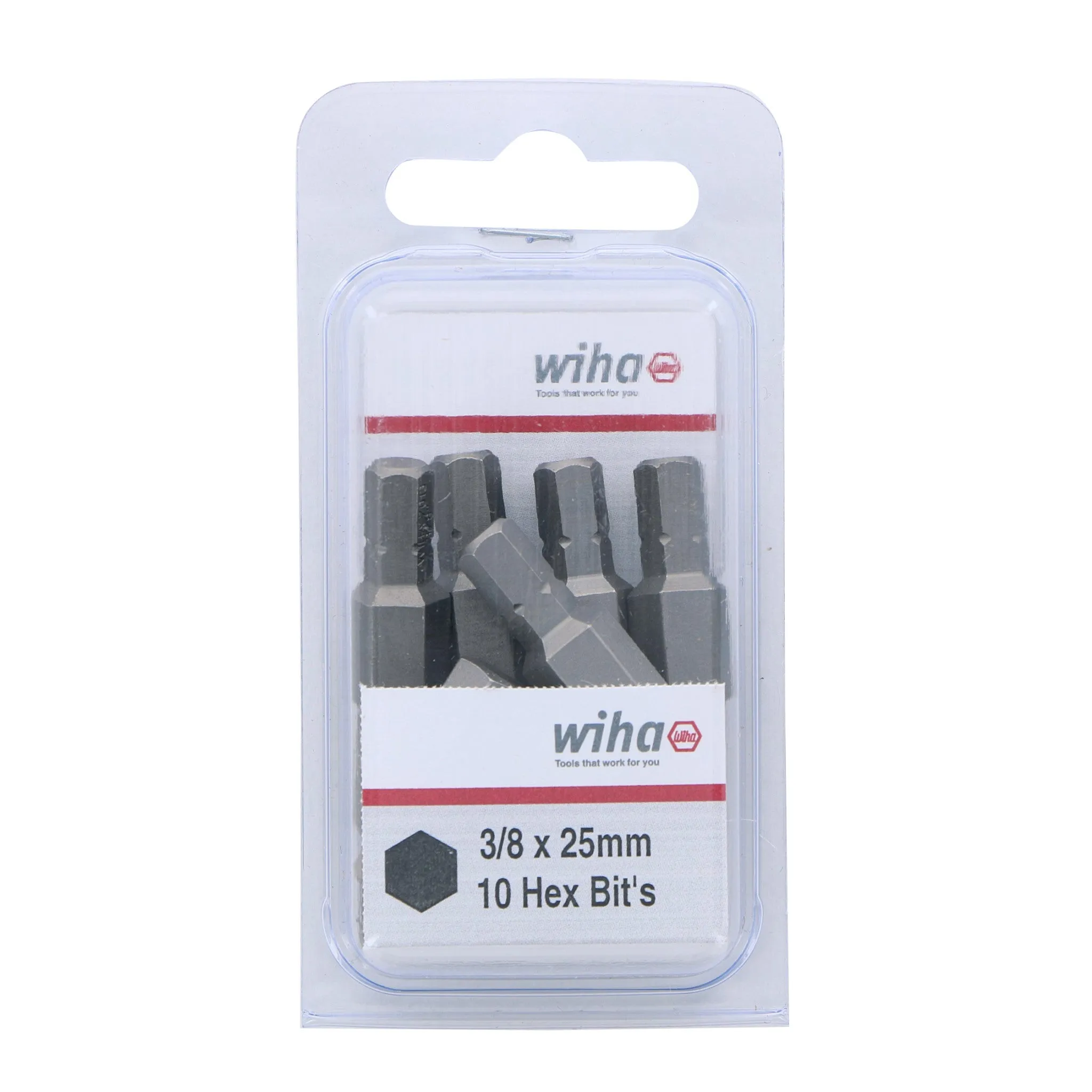 Hex Bit 3/8 - 25mm - 10 Pack