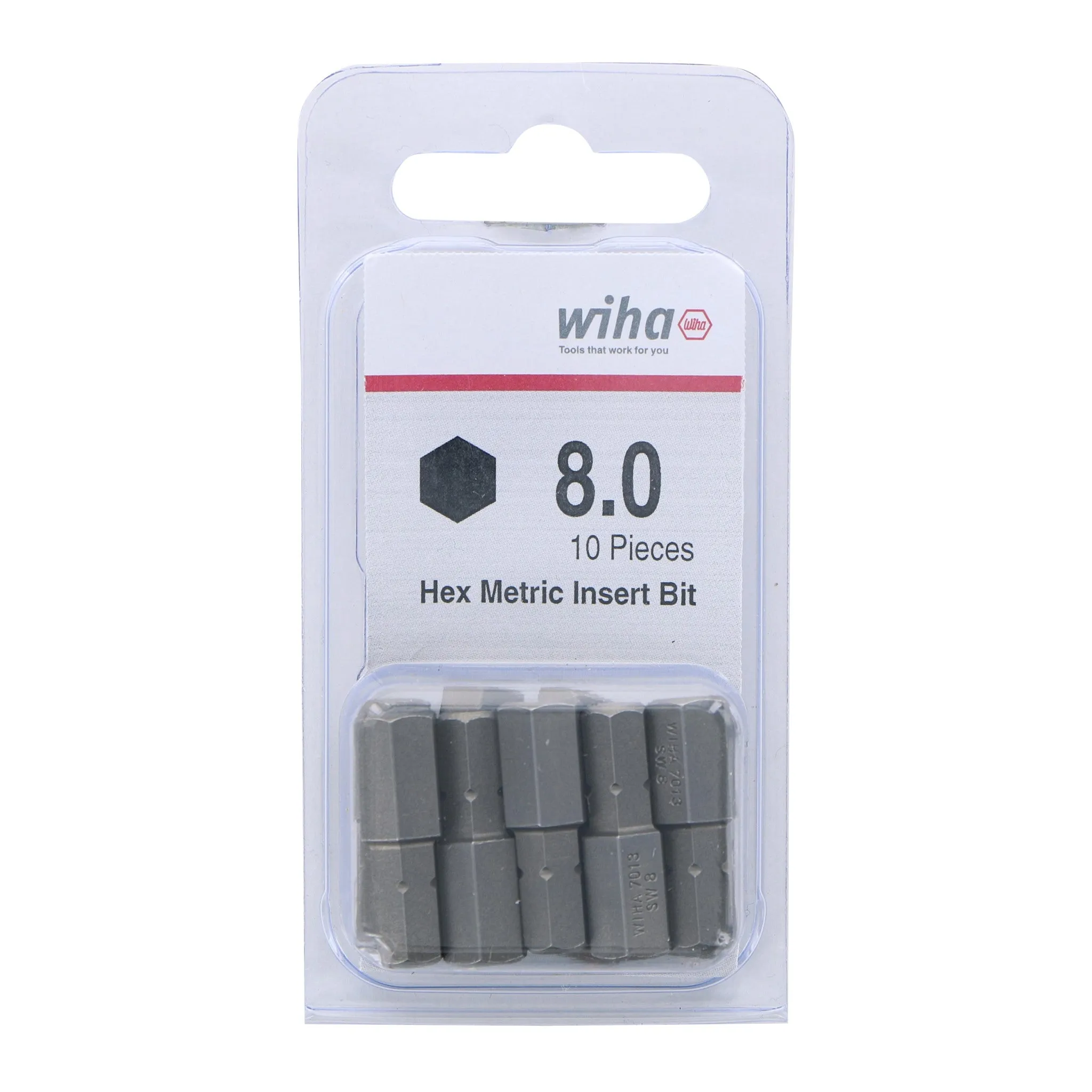 Hex Bit 8.0mm - 25mm - 10 Pack