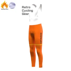 HITACHI Fleece Retro Cycling Bib Pants