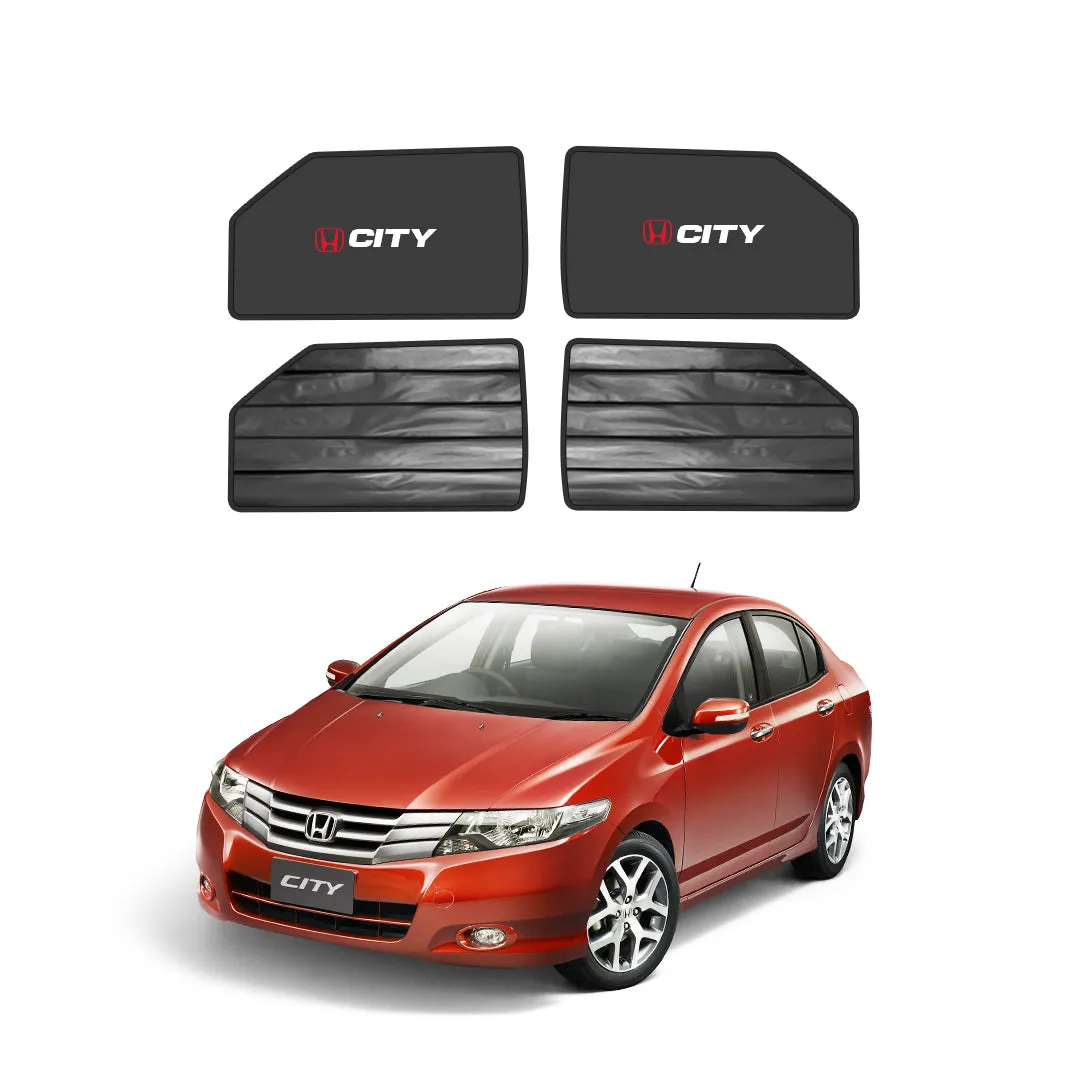 Honda City Double Layered Side Shades With Logo - Model 2009-2021