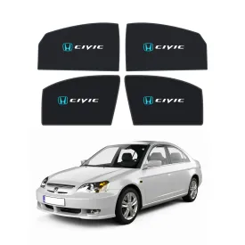 Honda Civic Side Shades With Logo - Model 2001-2005