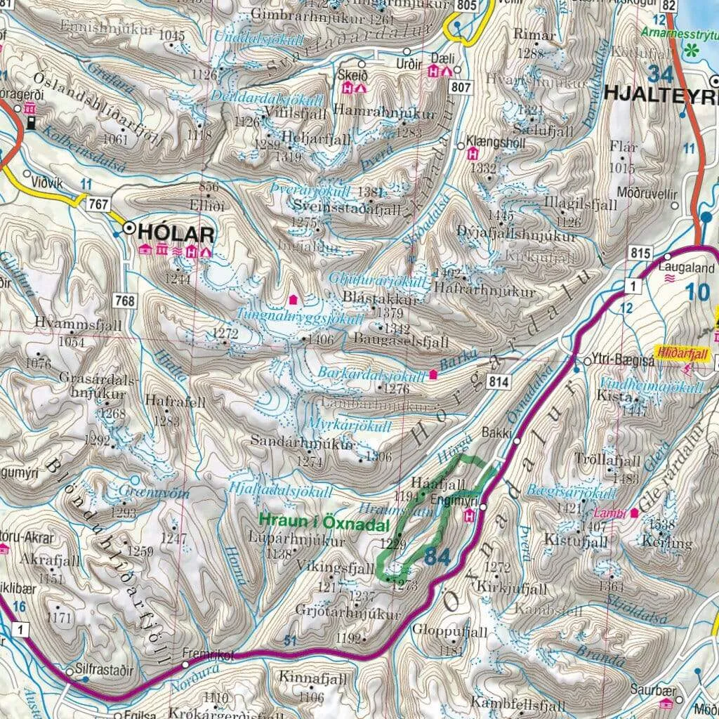 Iceland Road Map by TerraQuest (2023)