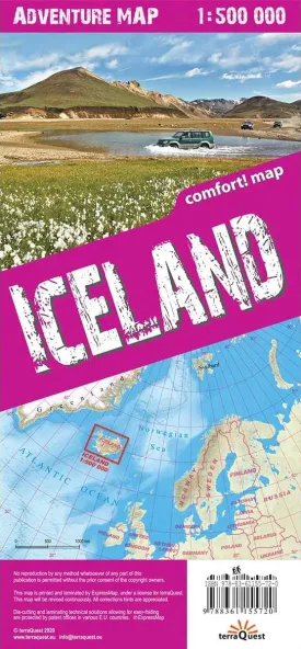 Iceland Road Map by TerraQuest (2023)