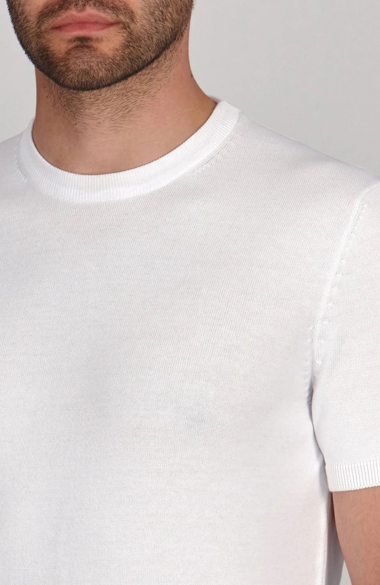 Mens Midweight Cotton Knitted T-Shirt