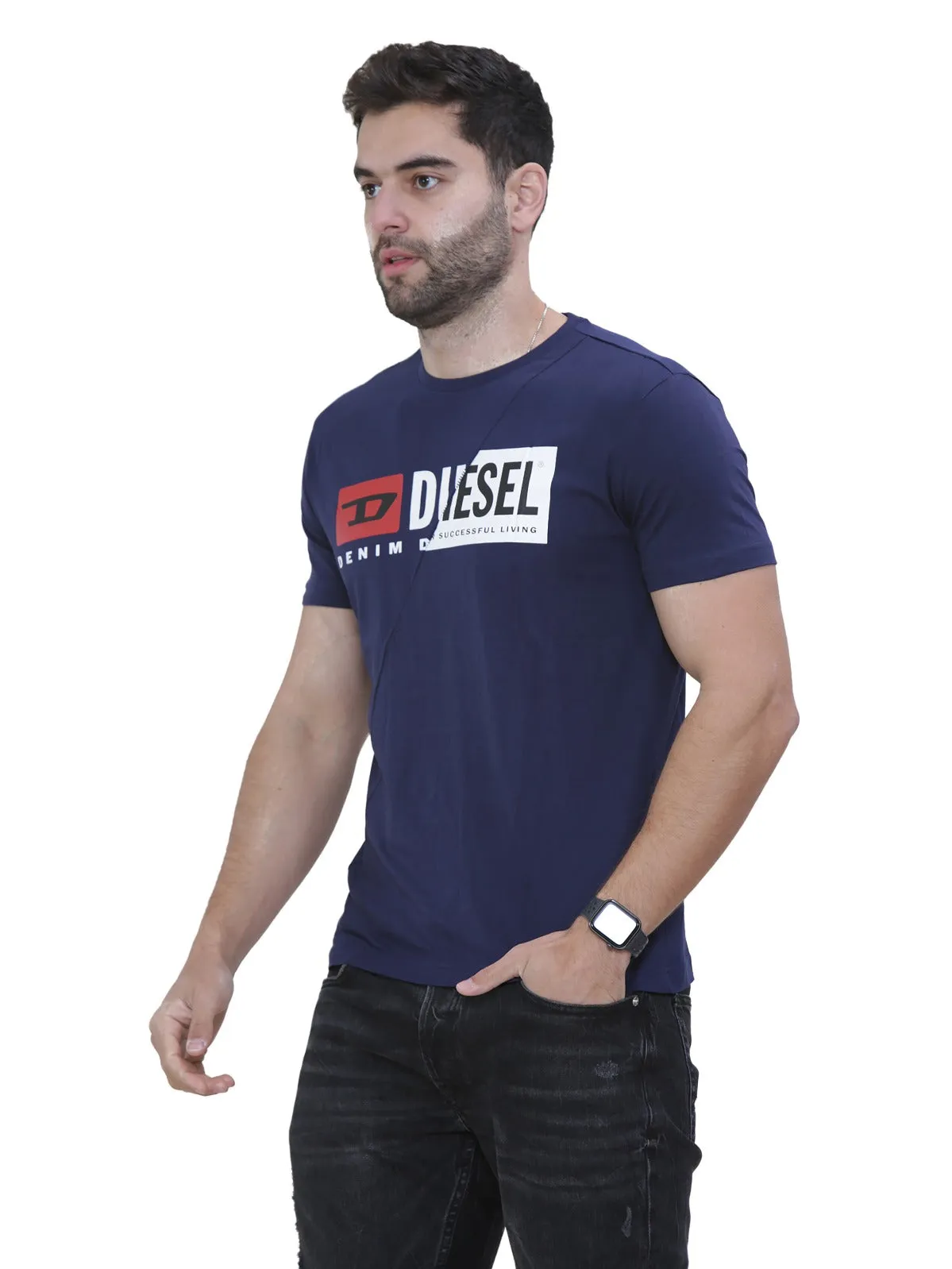 Mens Short Sleeve Printed Deisel Cuty T-shirt