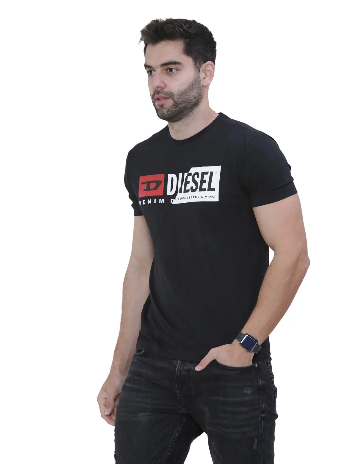 Mens Short Sleeve Printed Deisel Cuty T-shirt