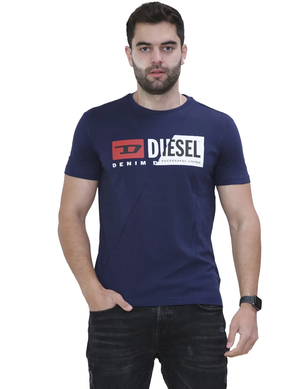 Mens Short Sleeve Printed Deisel Cuty T-shirt