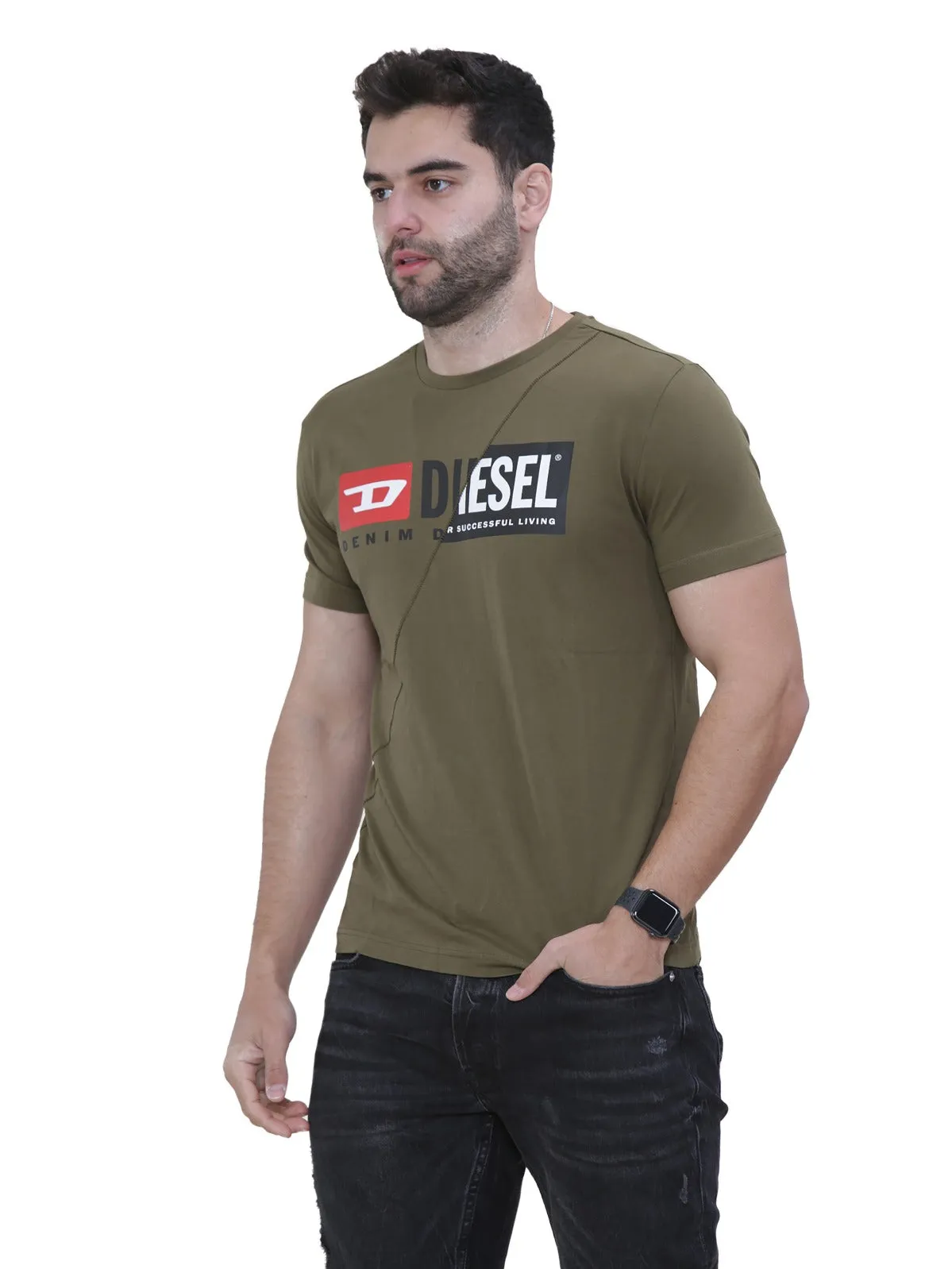 Mens Short Sleeve Printed Deisel Cuty T-shirt