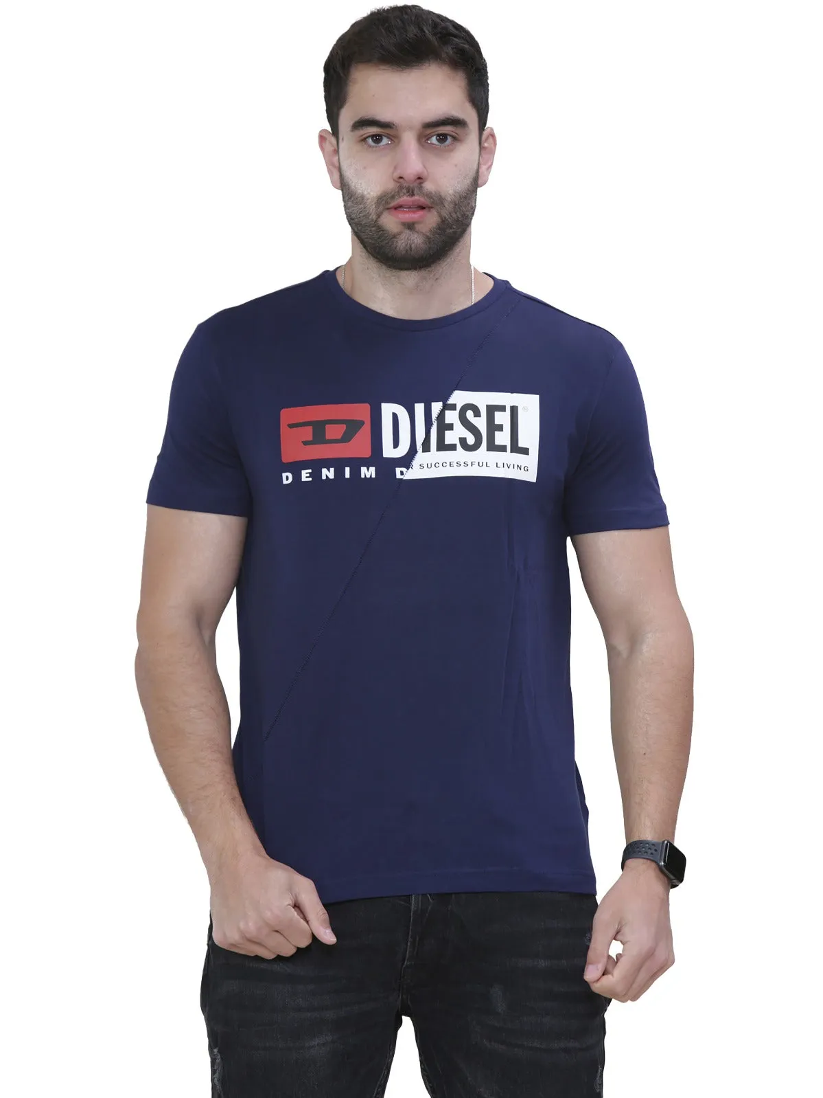 Mens Short Sleeve Printed Deisel Cuty T-shirt