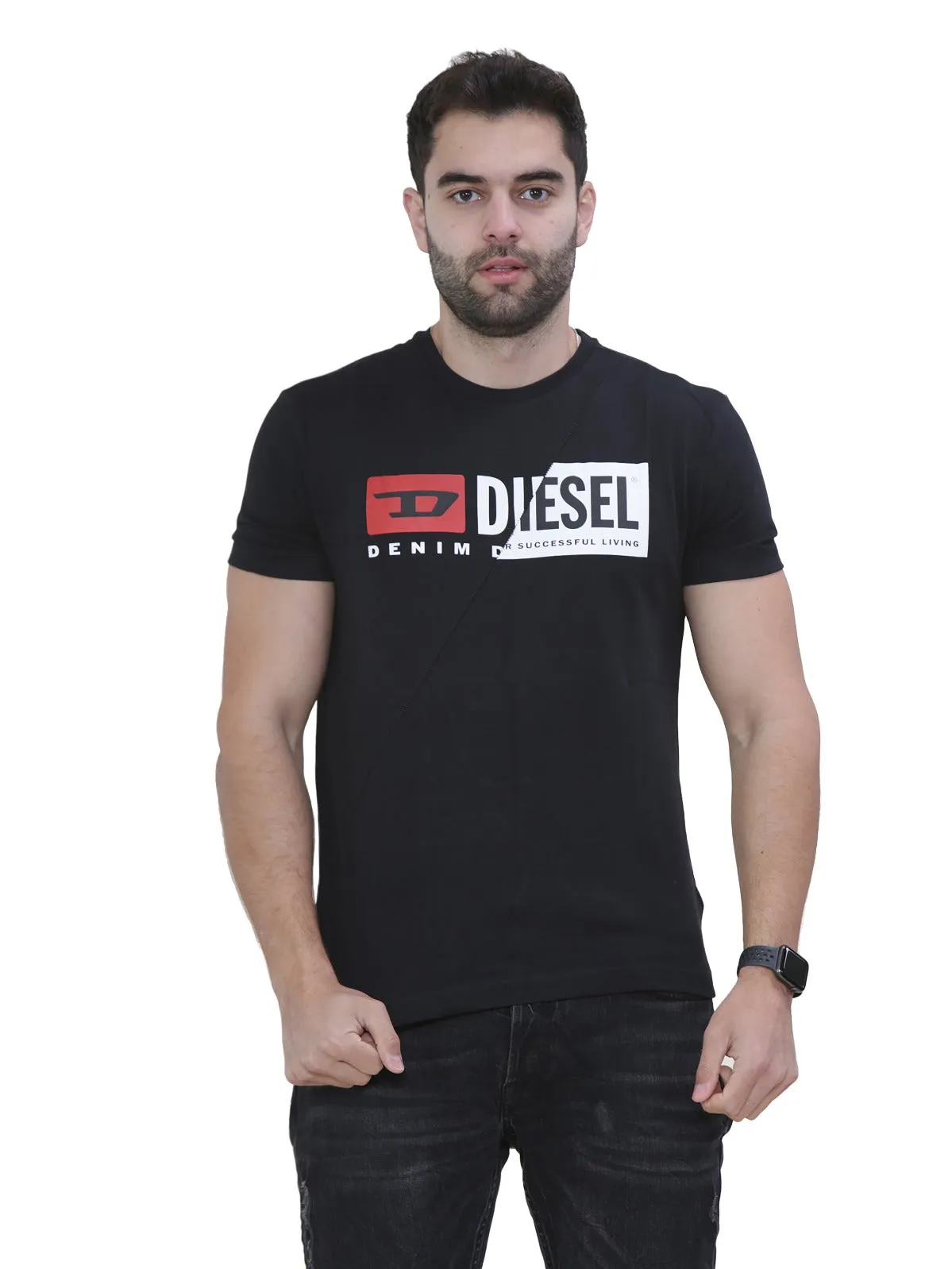 Mens Short Sleeve Printed Deisel Cuty T-shirt