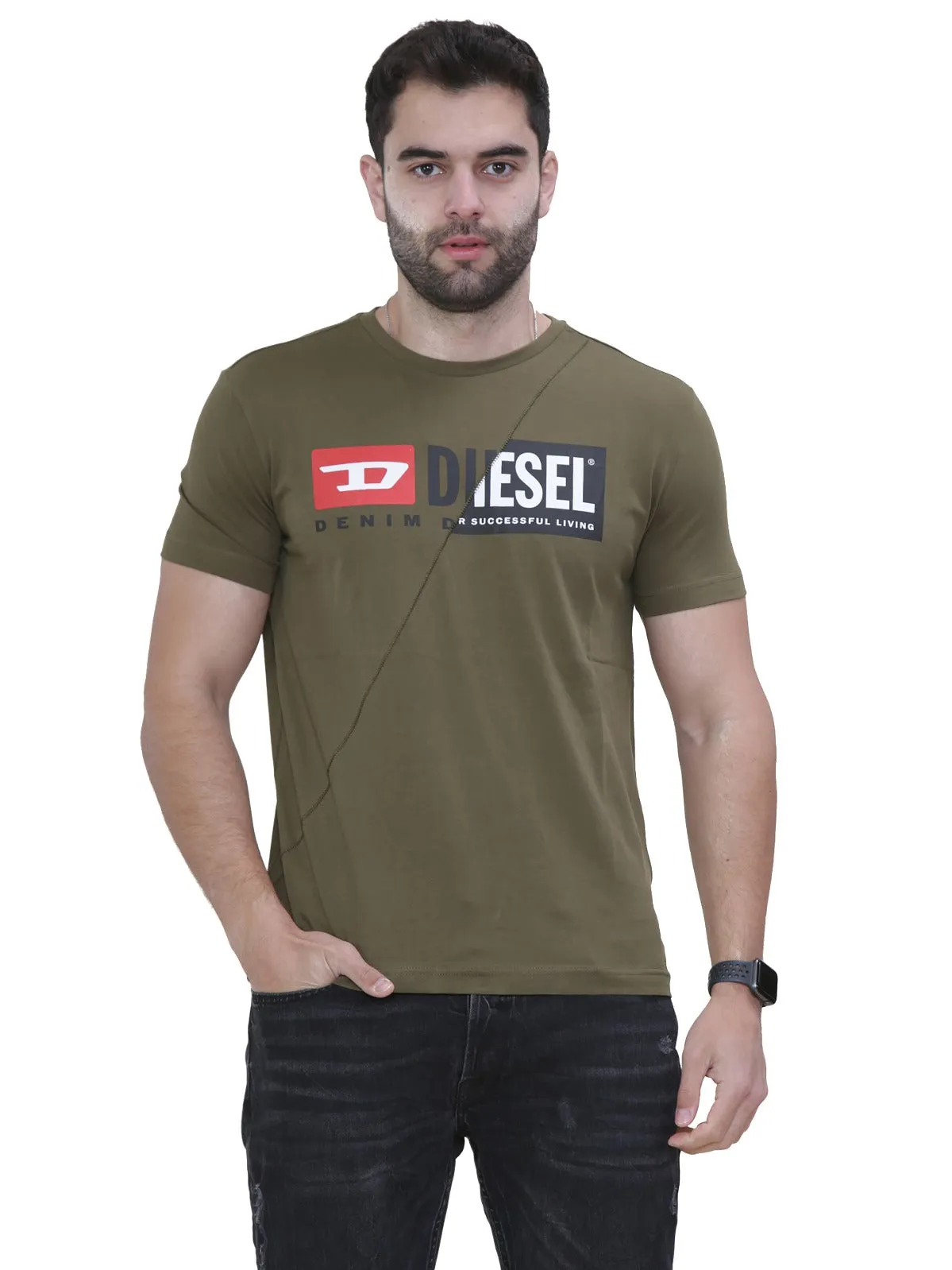 Mens Short Sleeve Printed Deisel Cuty T-shirt