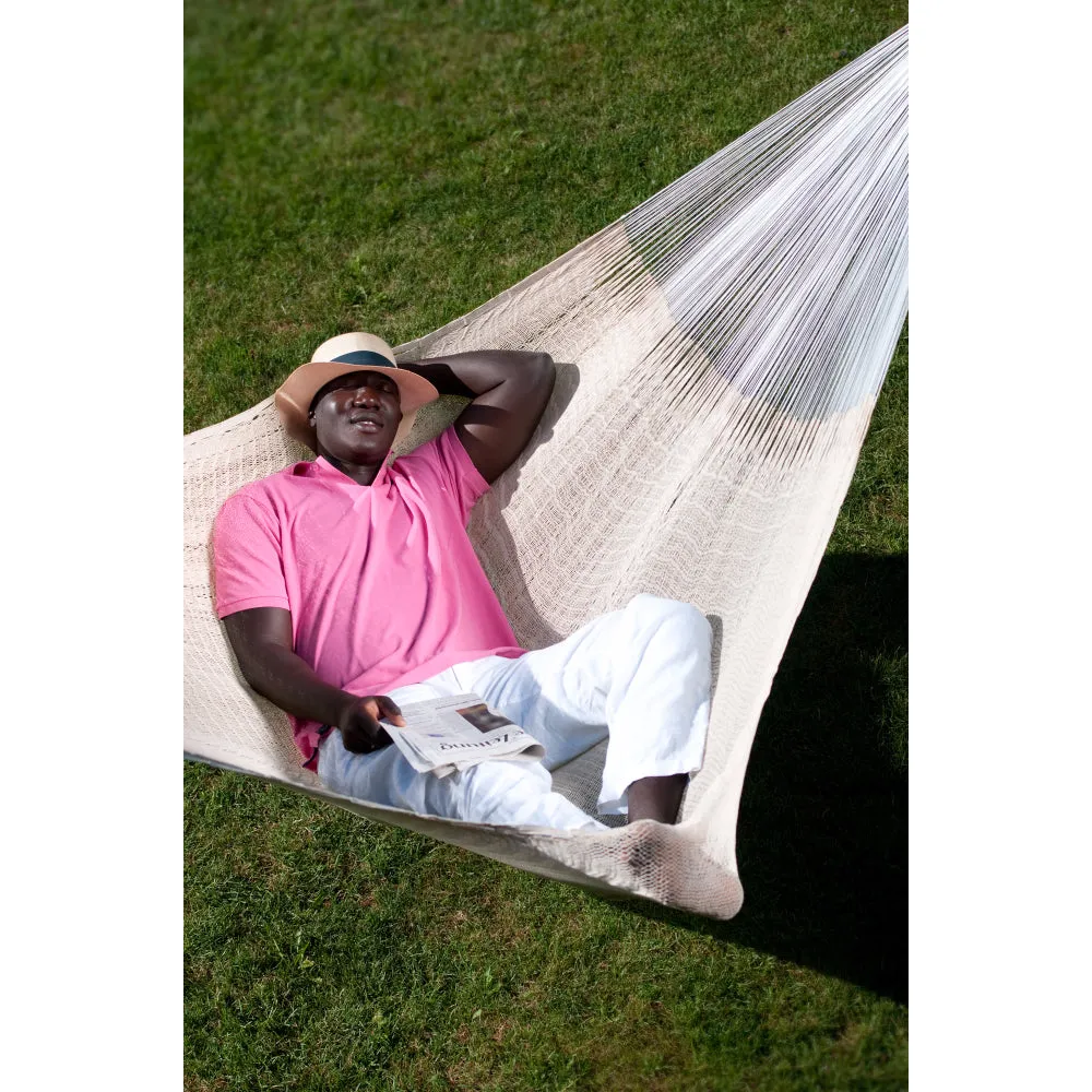 Mexican Matrimonial Hammock - Natural White