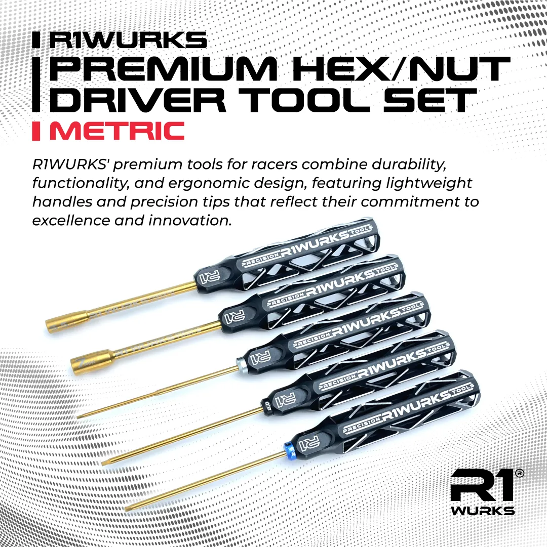 R1WURKS Premium Hex/Nut Driver Tool Set, Metric