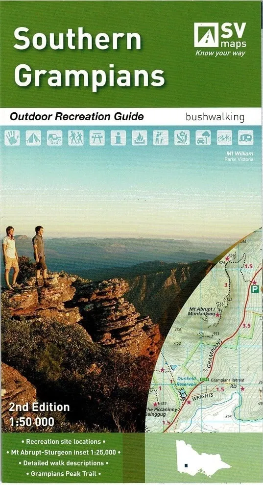 Spatial Vision Southern Grampians Map Outdoor Recreation Guide