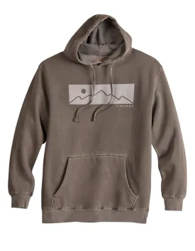 Tin Haul Mens Mountain Print Brown Cotton Blend Hoodie